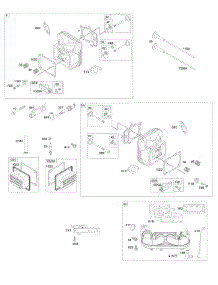 Cylinder Head, Rocker Arm Cover, Intake Manifold parts for Briggs & Stratton Engine 40S877-0006-B1 from AppliancePartsPros.com