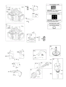 Cylinder, Crankshaft, Camshaft, Air Guides parts for Briggs & Stratton Engine 40S877-0012-G1 from AppliancePartsPros.com