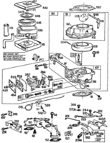 Carburetor Assembly, A / C parts for Briggs & Stratton Engine 421437-0020-99 from AppliancePartsPros.com