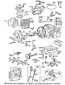 Cylinder,Cylinder Heads,Sump parts for Briggs & Stratton Engine 421437-0140-99 from AppliancePartsPros.com