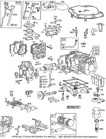 Cylinder,Cylinder Heads,Sump parts for Briggs & Stratton Engine 422437-1019-02 from AppliancePartsPros.com