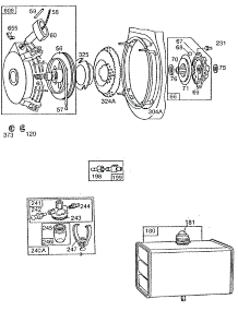 Rewind Starter Assy,Fueltank parts for Briggs & Stratton Engine 422437-1045-01 from AppliancePartsPros.com