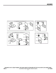 Kit / Gasket Sets - Carburetor, Kit / Gasket Sets - Fuel Pump parts for Briggs & Stratton Engine 422437-1895-E1 from AppliancePartsPros.com
