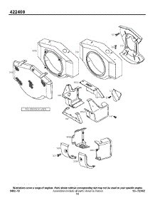 Blower Housing / Shroud parts for Briggs & Stratton Engine 422447-1159-02 from AppliancePartsPros.com