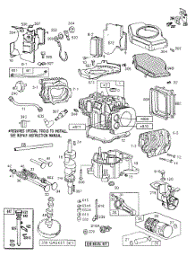 Cylinder,Cylinder Heads,Sump parts for Briggs & Stratton Engine 422707-0137-01 from AppliancePartsPros.com