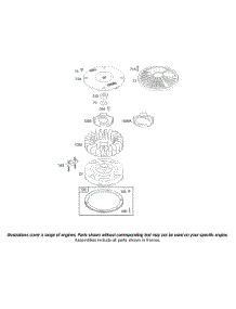 Flywheel parts for Briggs & Stratton Engine 422707-2106-E1 from AppliancePartsPros.com