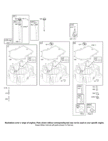 Sump parts for Briggs & Stratton Engine 422707-2107-E1 from AppliancePartsPros.com