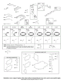 Alternator, Controls, Electrical, Governor Spring, Ignition, Kits / Gasket-Engine parts for Briggs & Stratton Engine 422707-2200-E1 from AppliancePartsPros.com