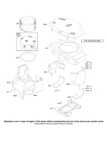 Blower Housing parts for Briggs & Stratton Engine 422707-2200-E1 from AppliancePartsPros.com