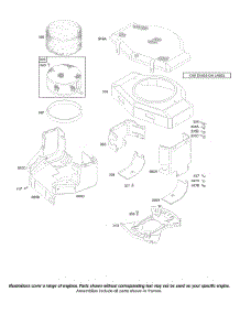 Blower Housing parts for Briggs & Stratton Engine 42A707-2625-E1 from AppliancePartsPros.com