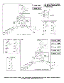 Carburetor, Kits / Gaskets-Carburetor parts for Briggs & Stratton Engine 42A777-1270-01 from AppliancePartsPros.com