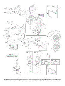Cam, Crankcase Cover, Crankshaft, Cylinder Head, Pistons, Valves parts for Briggs & Stratton Engine 42A777-2201-E1 from AppliancePartsPros.com
