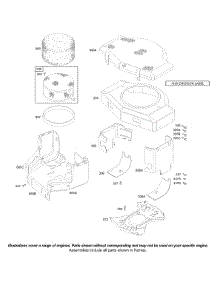 Blower Housing parts for Briggs & Stratton Engine 42B707-1115-99 from AppliancePartsPros.com