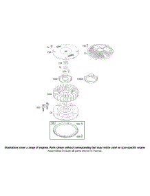 Flywheel parts for Briggs & Stratton Engine 42B707-1265-01 from AppliancePartsPros.com