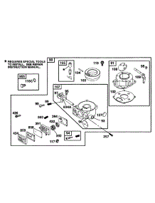 Carburetor Assy parts for Briggs & Stratton Engine 42C777-1237-01 from AppliancePartsPros.com