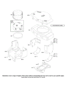 Blower Housing parts for Briggs & Stratton Engine 42D707-1834-99 from AppliancePartsPros.com