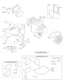 Cylinder, Cylinder Heads, Crankcase Cover / Sump, Engine Gasket Set, Valve Gasket Set, Intake Manifold parts for Briggs & Stratton Engine 42E707-1831-A1 from AppliancePartsPros.com