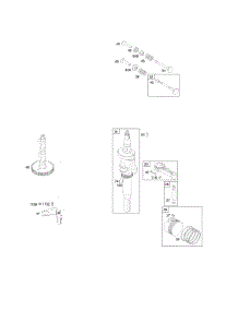 Camshaft, Crankshaft, Piston / Rings / Connecting Rods, Valves parts for Briggs & Stratton Engine 42E777-1280-03 from AppliancePartsPros.com