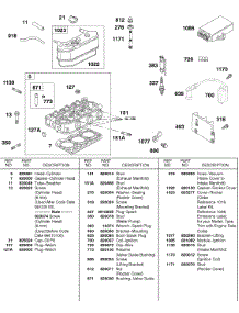Rocker Cover, Cylinder Head, Ignition Module, Coil parts for Briggs & Stratton Engine 430447-0105-01 from AppliancePartsPros.com