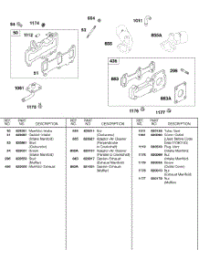 Exhaust Manifold, Intake Manifold, A / C Adaptors parts for Briggs & Stratton Engine 430447-0105-E1 from AppliancePartsPros.com