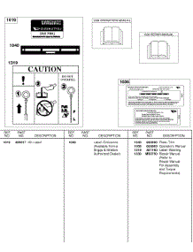 Label Kit, Repair Manual, Operator Manual, Emissions parts for Briggs & Stratton Engine 430447-0205-E2 from AppliancePartsPros.com