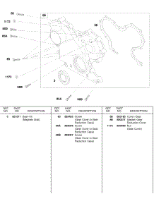 Gear Cover parts for Briggs & Stratton Engine 432447-0105-01 from AppliancePartsPros.com