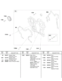 Gear Housing parts for Briggs & Stratton Engine 432447-0105-E2 from AppliancePartsPros.com