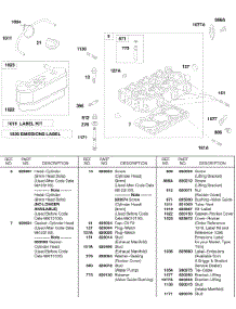 Head, Rocker Cover, Labels parts for Briggs & Stratton Engine 432447-0205-E2 from AppliancePartsPros.com