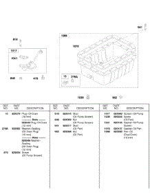 Oil Pan, Oil Pump Screen parts for Briggs & Stratton Engine 432447-0376-E2 from AppliancePartsPros.com