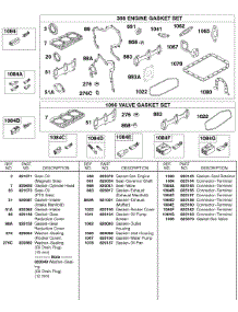 Engine / Valve Gasket Sets, Terminal Connectors parts for Briggs & Stratton Engine 433447-0115-A1 from AppliancePartsPros.com