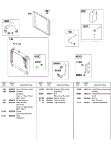 Radiator, Hoses, Reserve Tank parts for Briggs & Stratton Engine 433447-0115-A1 from AppliancePartsPros.com