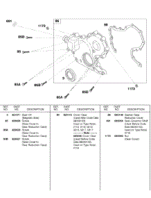 Gear Cover parts for Briggs & Stratton Engine 433447-0215-E2 from AppliancePartsPros.com