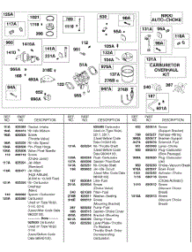 Carburetor, Nikki Auto Choke parts for Briggs & Stratton Engine 433447-0216-E2 from AppliancePartsPros.com