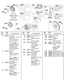 Crankshaft, Piston, Rings, Flywheel parts for Briggs & Stratton Engine 433447-0216-E2 from AppliancePartsPros.com