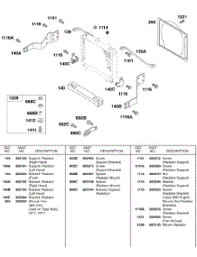Radiator Mounting And Supports parts for Briggs & Stratton Engine 433447-0216-E2 from AppliancePartsPros.com