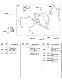 Gear Housing parts for Briggs & Stratton Engine 437447-0205-E2 from AppliancePartsPros.com