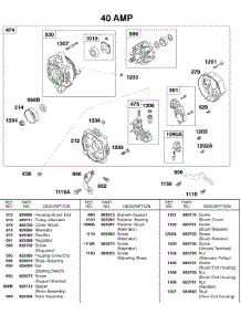 Alternator    40 Amp parts for Briggs & Stratton Engine 437447-0305-E2 from AppliancePartsPros.com