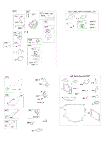 Carburetor, Fuel Supply, Gasket Set - Engine, Kit - Carburetor Overhaul parts for Briggs & Stratton Engine 441577-0410-B1 from AppliancePartsPros.com