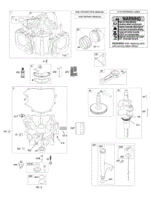 Camshaft, Crankshaft, Cylinder, Engine Sump, Lubrication, Piston, Rings, Connecting Rod parts for Briggs & Stratton Engine 441677-0748-E1 from AppliancePartsPros.com