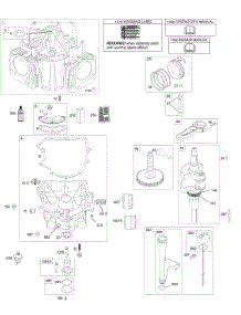 Camshaft, Crankshaft, Cylinder, Engine Sump, Lubrication, Pistons, Rings, Connecting Rods parts for Briggs & Stratton Engine 441777-0124-B1 from AppliancePartsPros.com