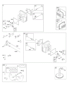 Camshaft, Cylinder Head, Valves parts for Briggs & Stratton Engine 442577-0121-E1 from AppliancePartsPros.com