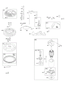 Controls, Electric Starter, Exhaust System, Flywheel parts for Briggs & Stratton Engine 442577-0121-E1 from AppliancePartsPros.com