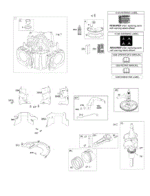 Cylinder, Crankshaft, Camshaft, Air Guides, Piston, Rings, Connecting Rod parts for Briggs & Stratton Engine 445577-0026-G1 from AppliancePartsPros.com