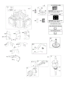Cylinder, Crankshaft, Camshaft, Air Guides, Piston / Rings / Connecting Rod parts for Briggs & Stratton Engine 445677-1262-B1 from AppliancePartsPros.com
