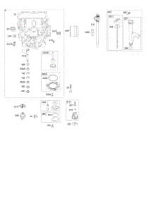 Engine Sump, Oil Pump, Dipstick / Tube Assembly parts for Briggs & Stratton Engine 445677-1262-B1 from AppliancePartsPros.com