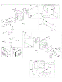 Cylinder Head, Gasket Set - Valve, Intake Manifold, Valves parts for Briggs & Stratton Engine 445777-0027-E2 from AppliancePartsPros.com