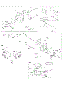 Cylinder Head, Gasket Set-Valve, Intake Manifold, Valves parts for Briggs & Stratton Engine 445877-0141-G5 from AppliancePartsPros.com