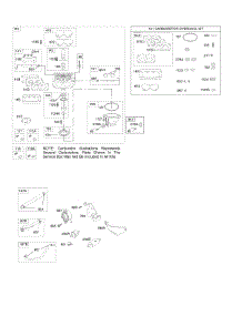 Carburetor, Exhaust System, Fuel Supply, Kit - Carburetor Overhaul parts for Briggs & Stratton Engine 445877-1189-B1 from AppliancePartsPros.com