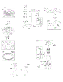 Controls, Electric Starter, Exhaust System, Flywheel, Governor Spring parts for Briggs & Stratton Engine 445977-1092-B1 from AppliancePartsPros.com