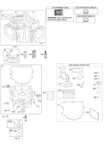 Cylinder, Gasket Set - Engine parts for Briggs & Stratton Engine 445977-1092-B1 from AppliancePartsPros.com
